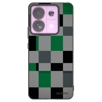 Picasee Xiaomi Redmi Note 13 Pro 5G Hülle - Schwarzes Silikon - Block Grid