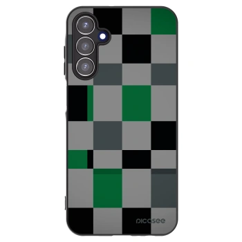 Picasee Samsung Galaxy A15 A156B 5G Hülle - Schwarzes Silikon - Block Grid