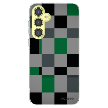 Picasee Samsung Galaxy A35 5G A356B Hülle - Transparentes Silikon - Block Grid