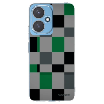 Picasee Xiaomi Redmi 13C 5G Hülle - Transparentes Silikon - Block Grid