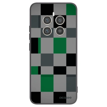 Picasee Realme 12 Pro 5G Hülle - Schwarzes Silikon - Block Grid