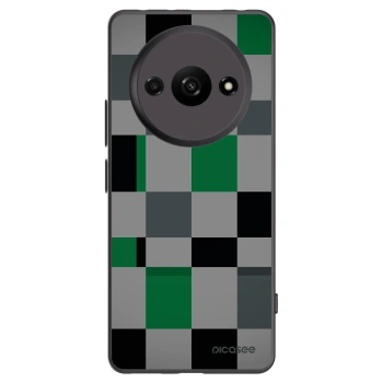 Picasee Xiaomi Redmi A3 Hülle - Schwarzes Silikon - Block Grid