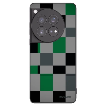 Picasee OnePlus 12 5G Hülle - Schwarzes Silikon - Block Grid
