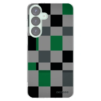 Picasee Samsung Galaxy S25+ 5G Hülle - Transparentes Silikon - Block Grid