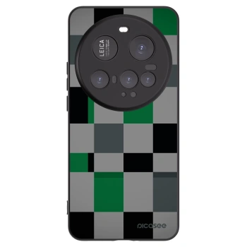 Picasee Xiaomi 15 Ultra Hülle - Schwarzes Silikon - Block Grid