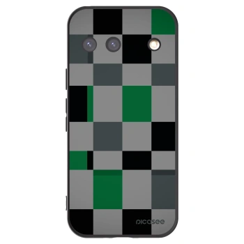 Picasee Google Pixel 9 Hülle - Schwarzes Silikon - Block Grid