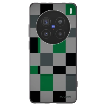 Picasee Vivo X200 Pro Hülle - Schwarzes Silikon - Block Grid