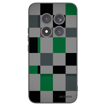 Picasee Xiaomi Redmi Note 15 Pro+ Hülle - Schwarzes Silikon - Block Grid