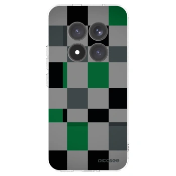 Picasee Xiaomi Redmi Note 15 Pro+ Hülle - Transparentes Silikon - Block Grid