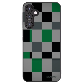 Picasee Samsung Galaxy A16 4G Hülle - Schwarzes Silikon - Block Grid