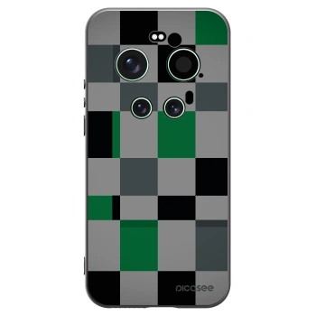 Picasee Xiaomi 17 Ultra Hülle - Schwarzes Silikon - Block Grid