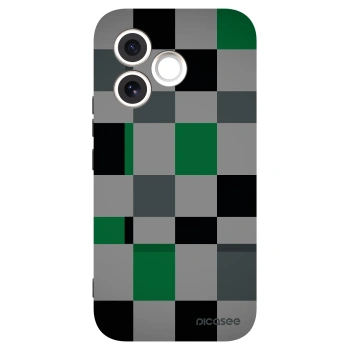 Picasee Honor 600 Lite Hülle - Schwarzes Silikon - Block Grid