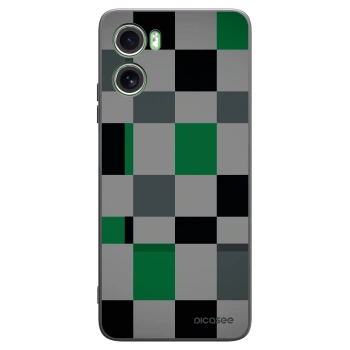 Picasee Motorola Moto G06 Hülle - Schwarzes Silikon - Block Grid