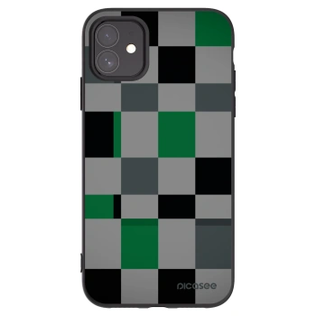 Picasee Apple iPhone 11 Hülle - Schwarzes Silikon - Block Grid