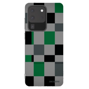 Picasee Samsung Galaxy S20 Ultra 5G G988F Hülle - Transparentes Silikon - Block Grid