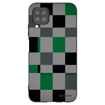 Picasee Huawei P40 Lite Hülle - Schwarzes Silikon - Block Grid
