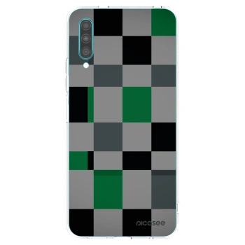 Picasee Samsung Galaxy A30s A307F Hülle - Transparentes Silikon - Block Grid