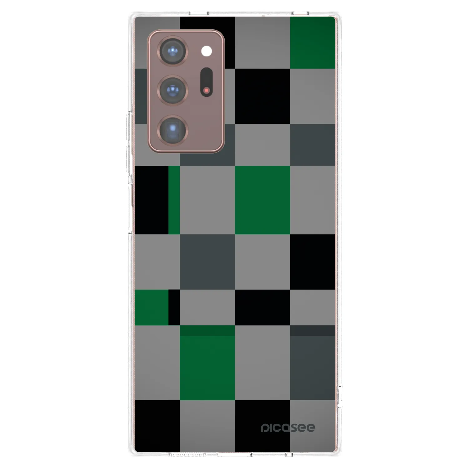 Picasee Samsung Galaxy Note 20 Ultra Hülle - Transparentes Silikon - Block Grid
