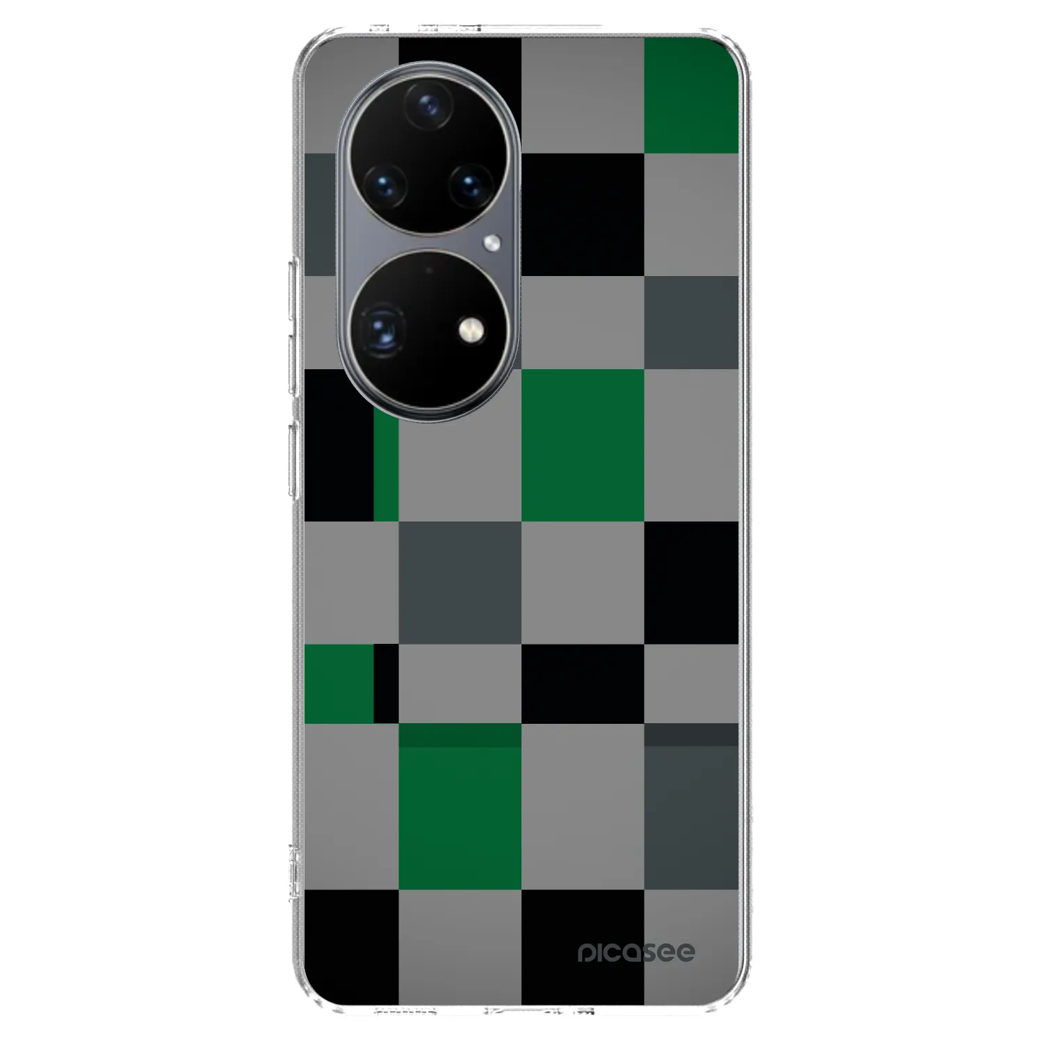 Picasee Huawei P50 Hülle - Transparentes Silikon - Block Grid