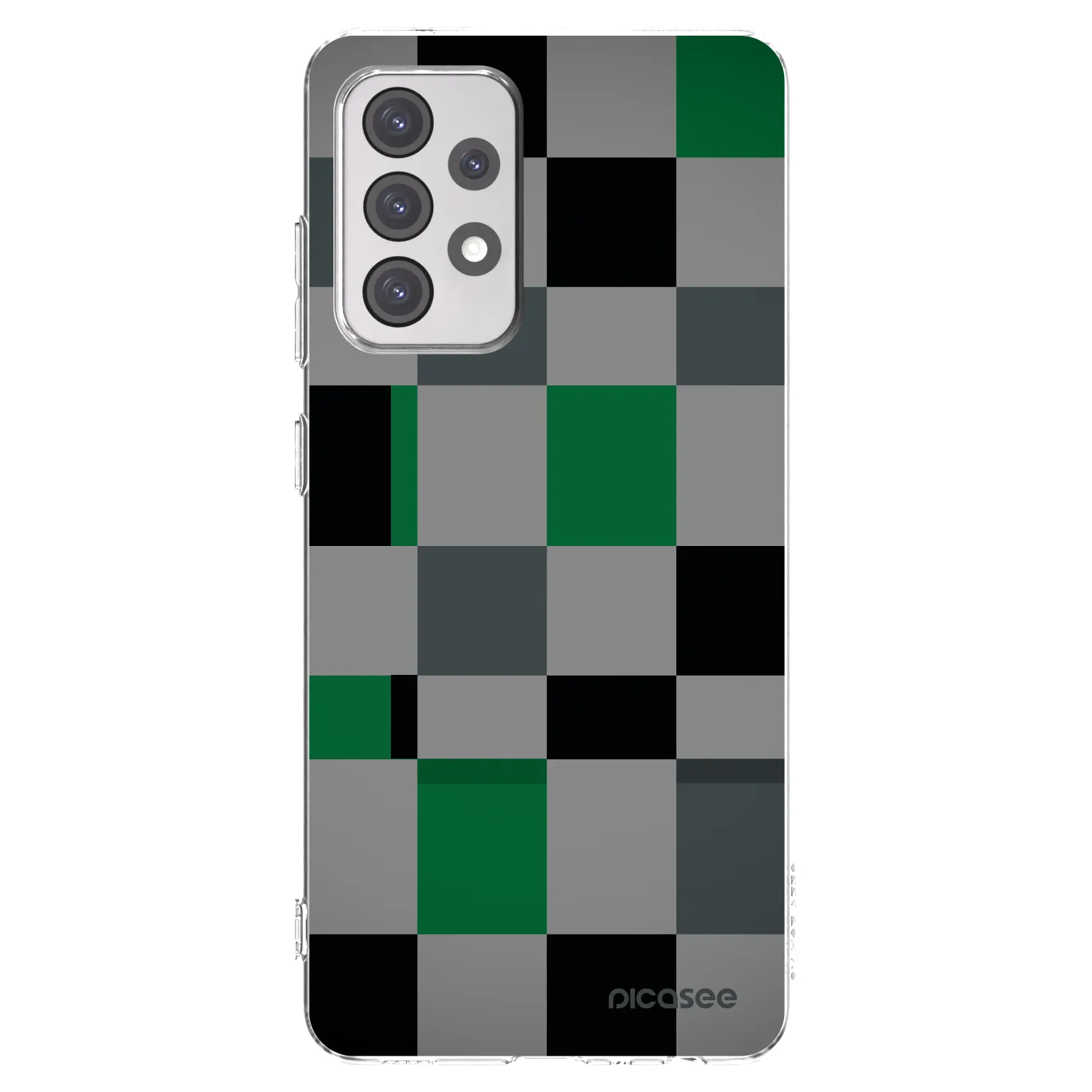 Picasee Samsung Galaxy A52s 5G A528B Hülle - Transparentes Silikon - Block Grid