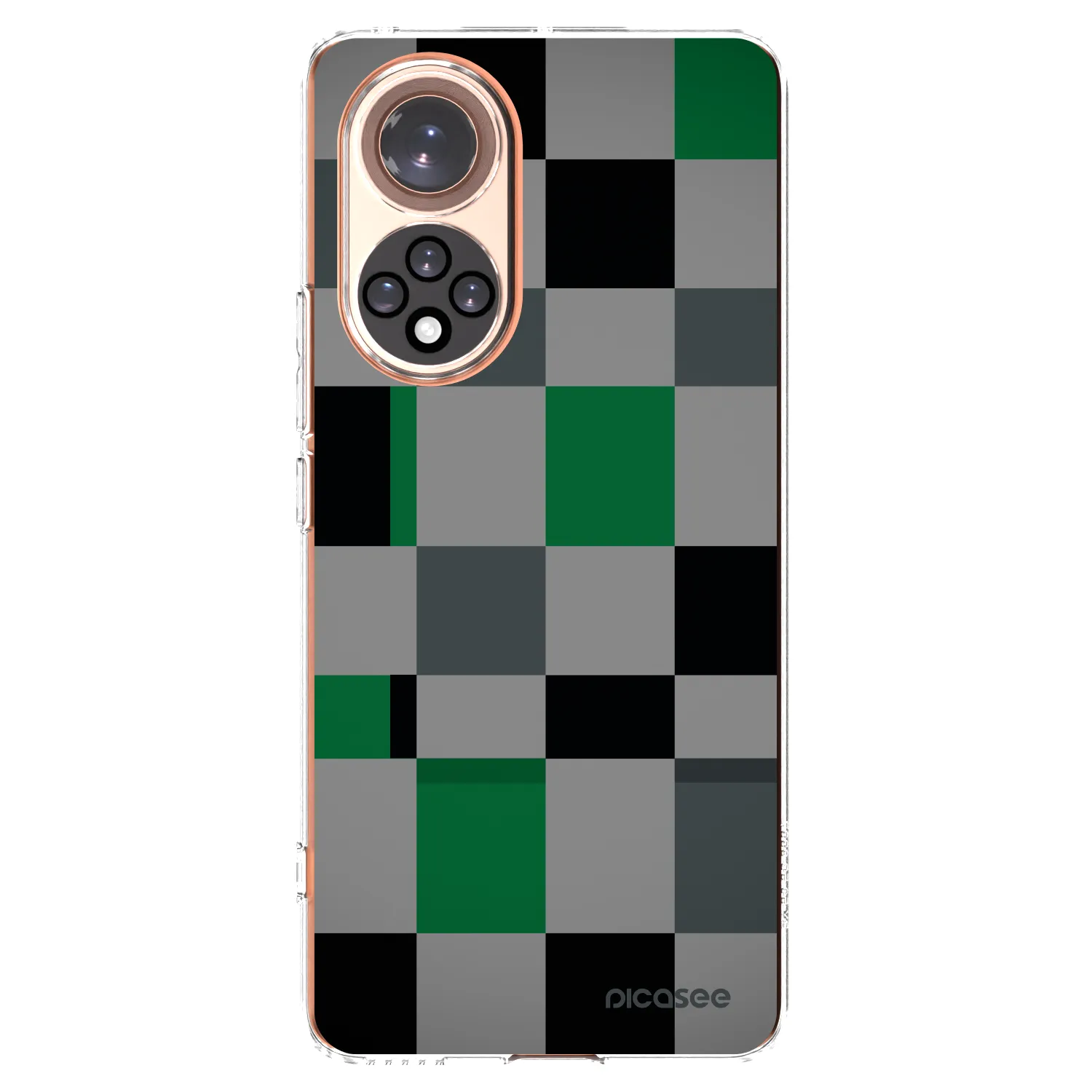 Picasee Honor 50 5G Hülle - Transparentes Silikon - Block Grid