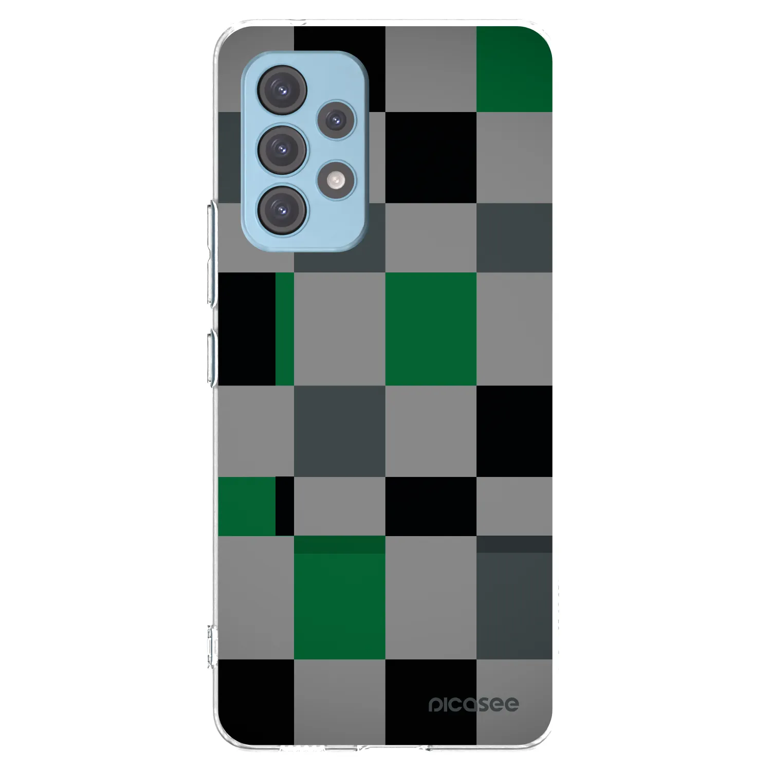 Picasee Samsung Galaxy A53 5G A536 Hülle - Transparentes Silikon - Block Grid