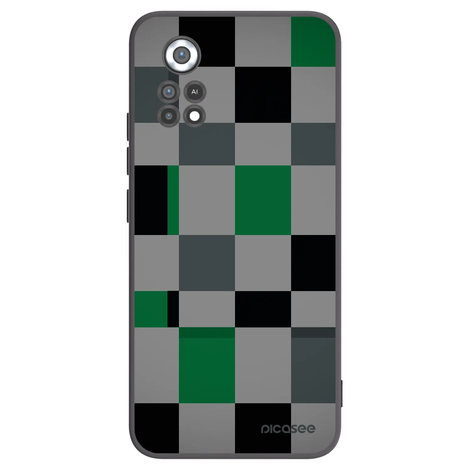 Picasee Xiaomi Poco X4 Pro 5G Hülle - Schwarzes Silikon - Block Grid