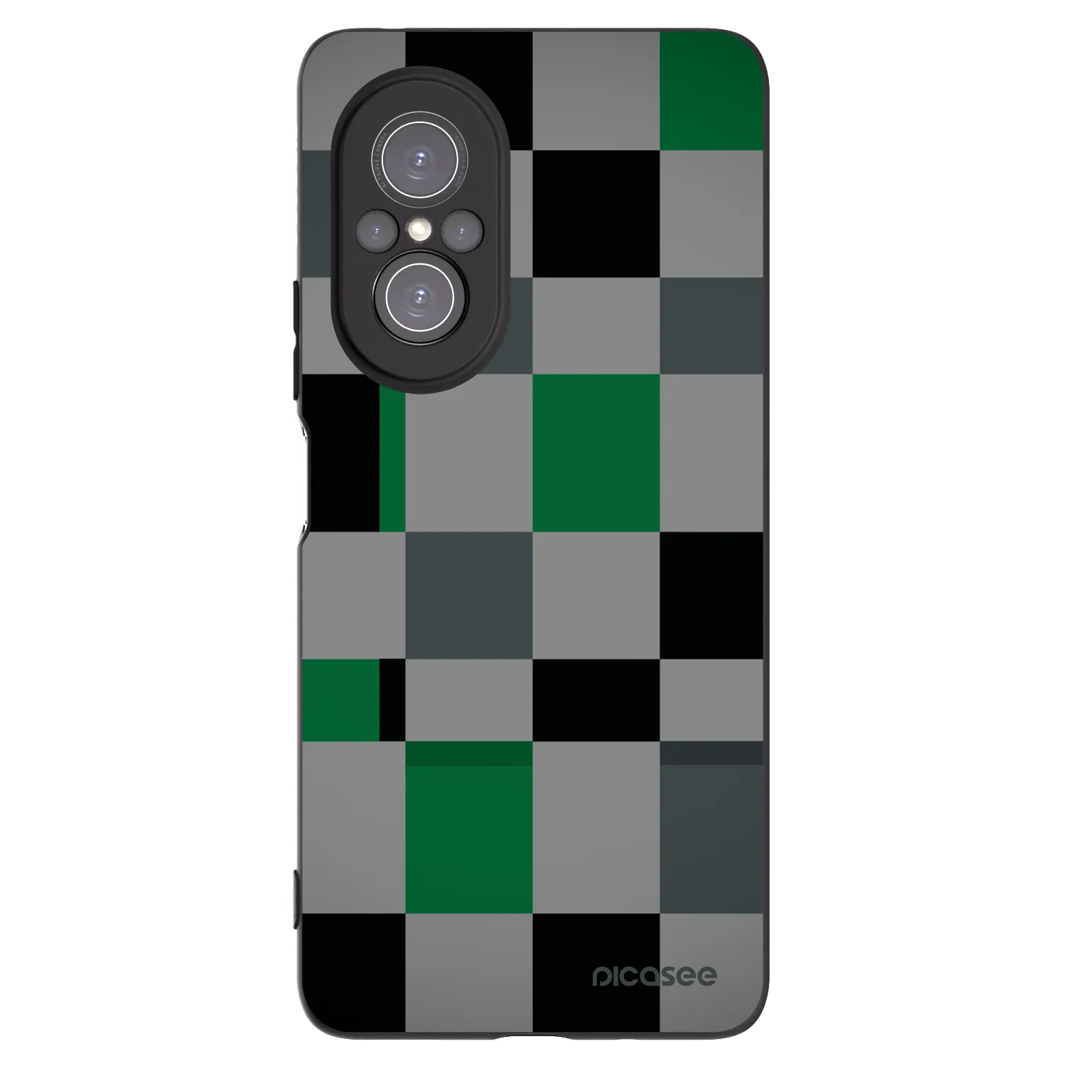 Picasee Huawei Nova 9 SE Hülle - Schwarzes Silikon - Block Grid