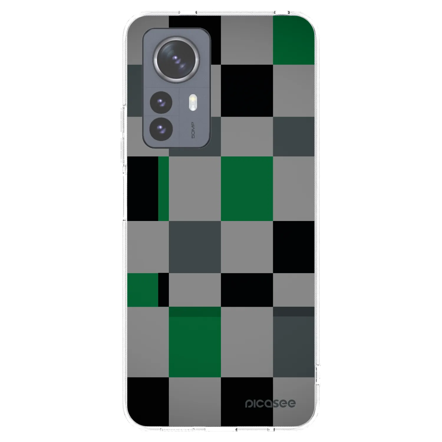 Picasee Xiaomi 12 Pro Hülle - Transparentes Silikon - Block Grid