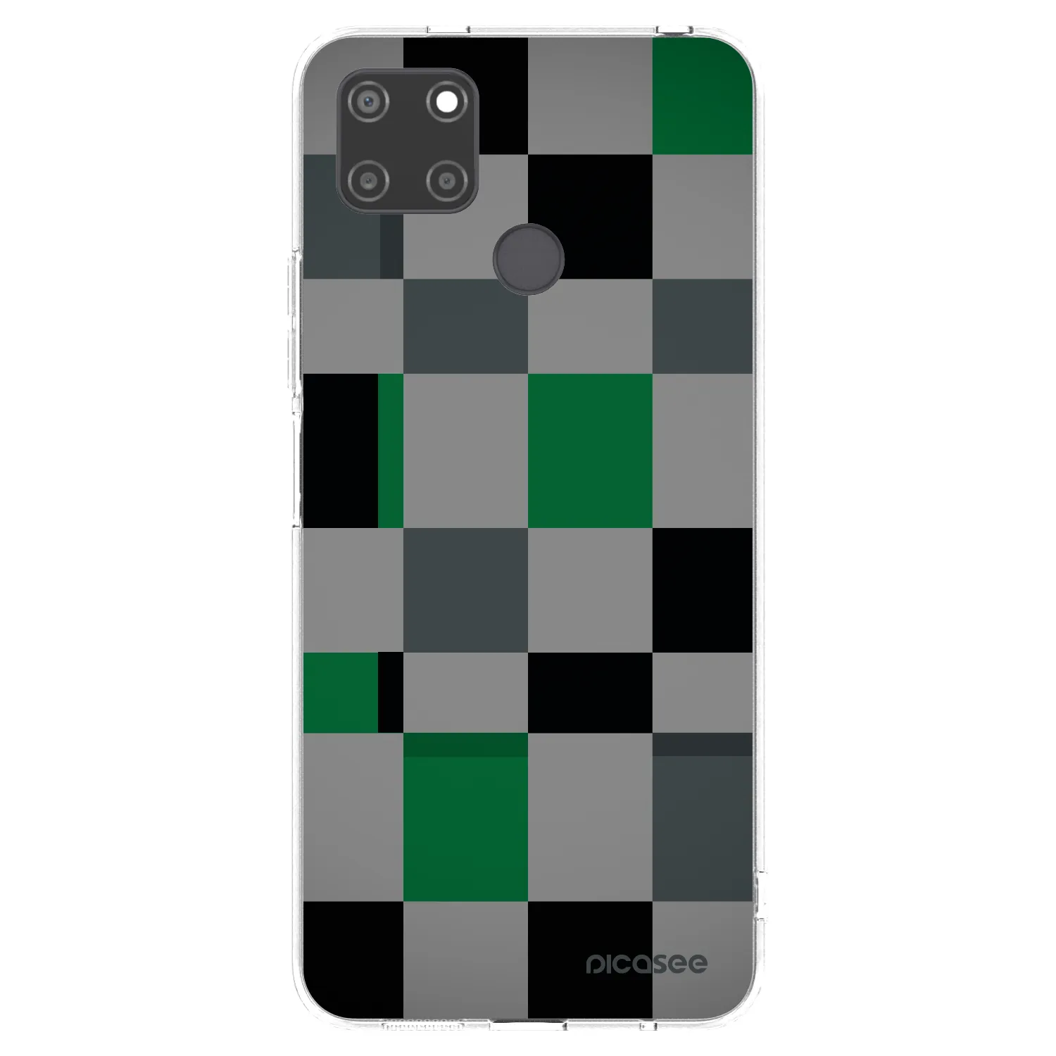 Picasee Realme C21Y Hülle - Transparentes Silikon - Block Grid