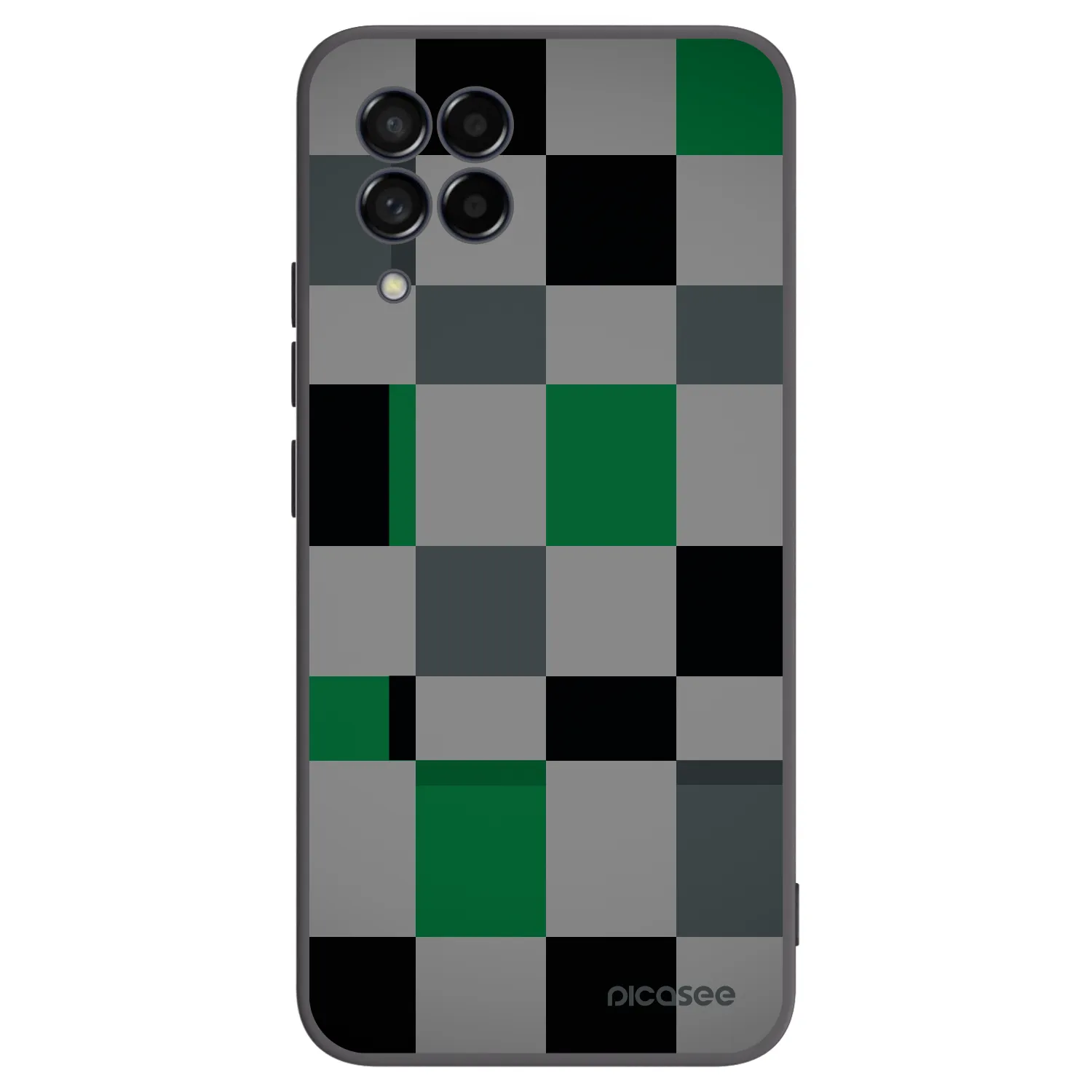Picasee Samsung Galaxy M53 5G Hülle - Schwarzes Silikon - Block Grid
