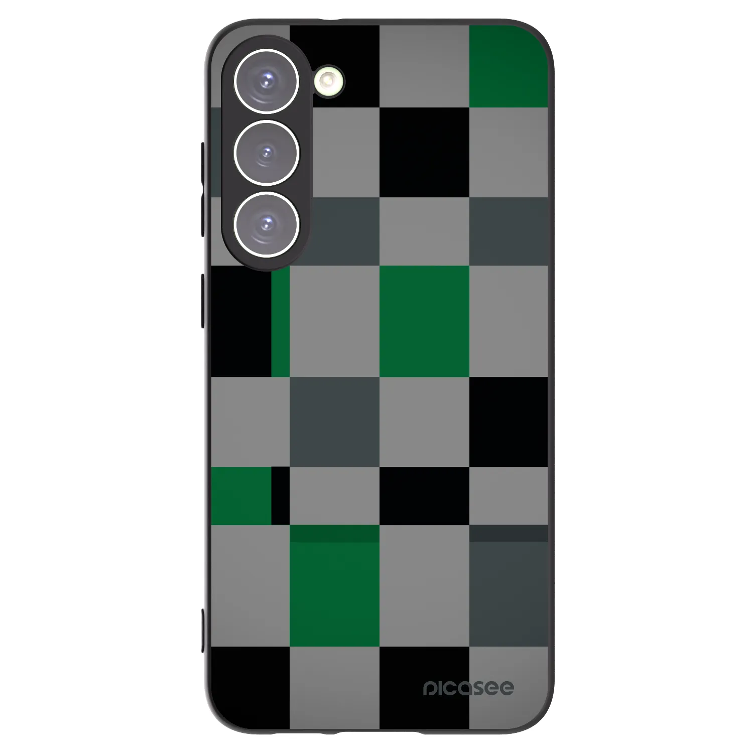 Picasee Samsung Galaxy S23+ 5G Hülle - Schwarzes Silikon - Block Grid