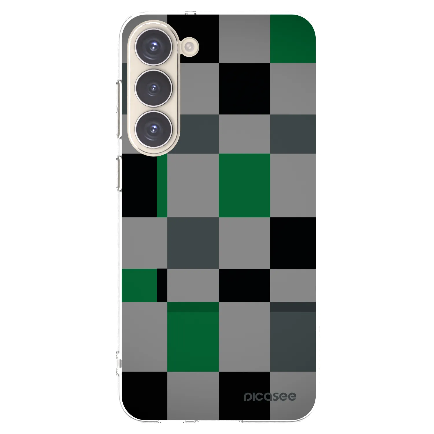 Picasee Samsung Galaxy S23+ 5G Hülle - Transparentes Silikon - Block Grid