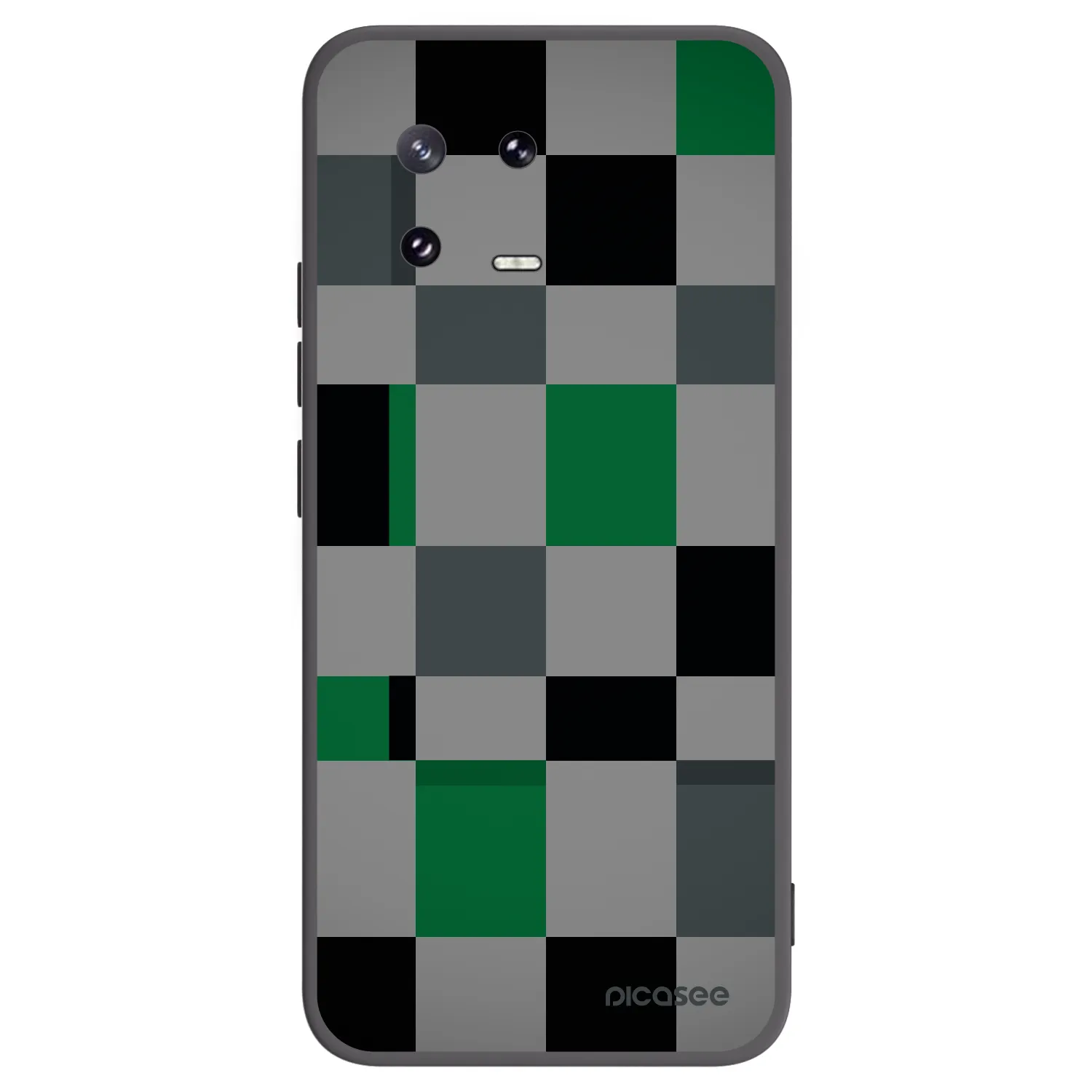 Picasee Xiaomi 13 Pro Hülle - Schwarzes Silikon - Block Grid