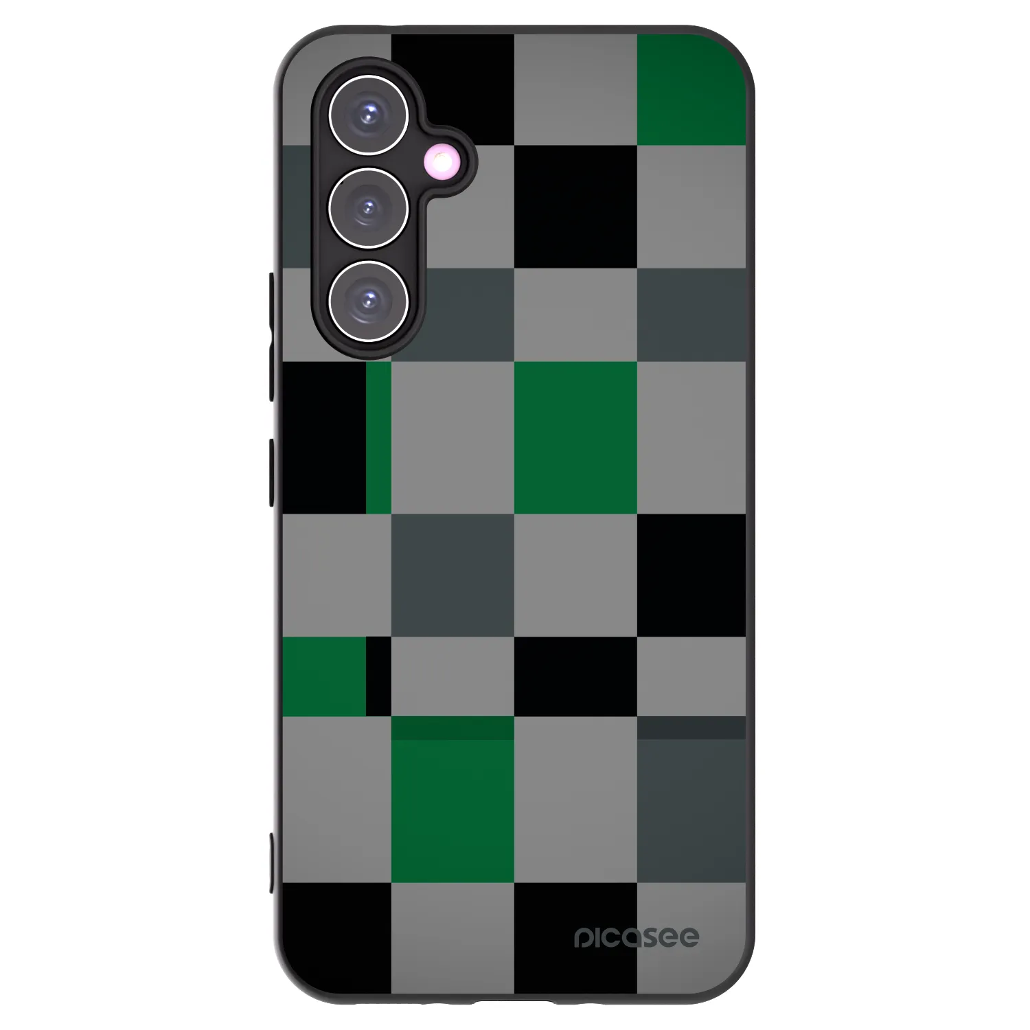Picasee Samsung Galaxy A54 5G A546B Hülle - Schwarzes Silikon - Block Grid