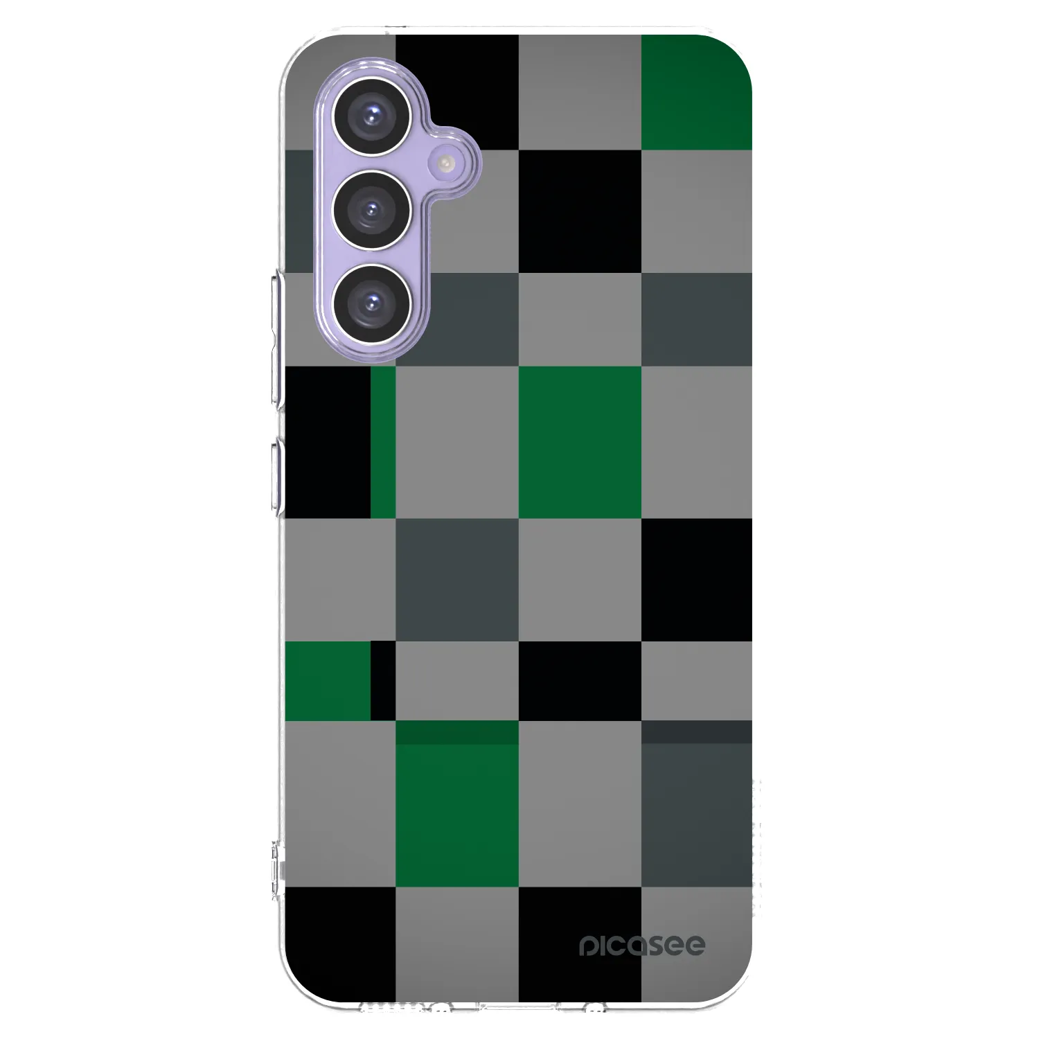 Picasee Samsung Galaxy A54 5G A546B Hülle - Transparentes Silikon - Block Grid