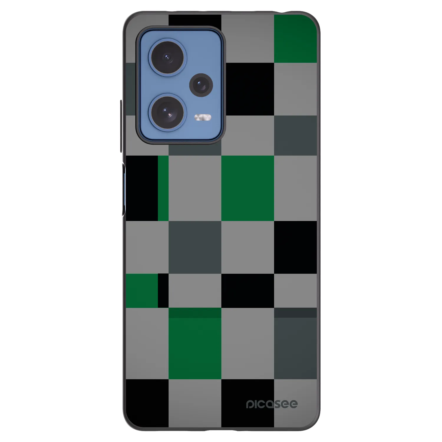 Picasee Xiaomi Redmi Note 12 Pro 5G Hülle - Schwarzes Silikon - Block Grid