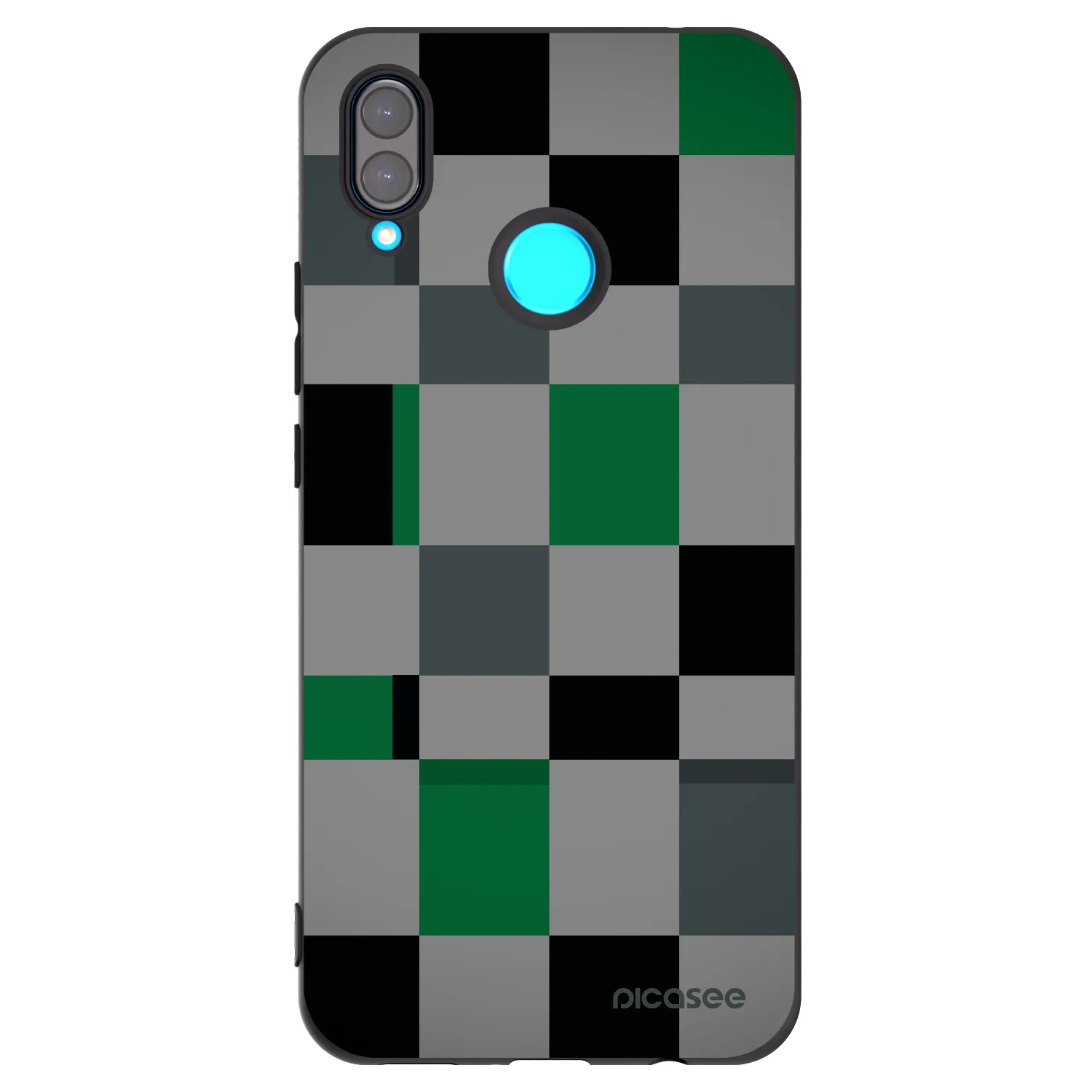 Picasee Huawei Nova 3i Hülle - Schwarzes Silikon - Block Grid