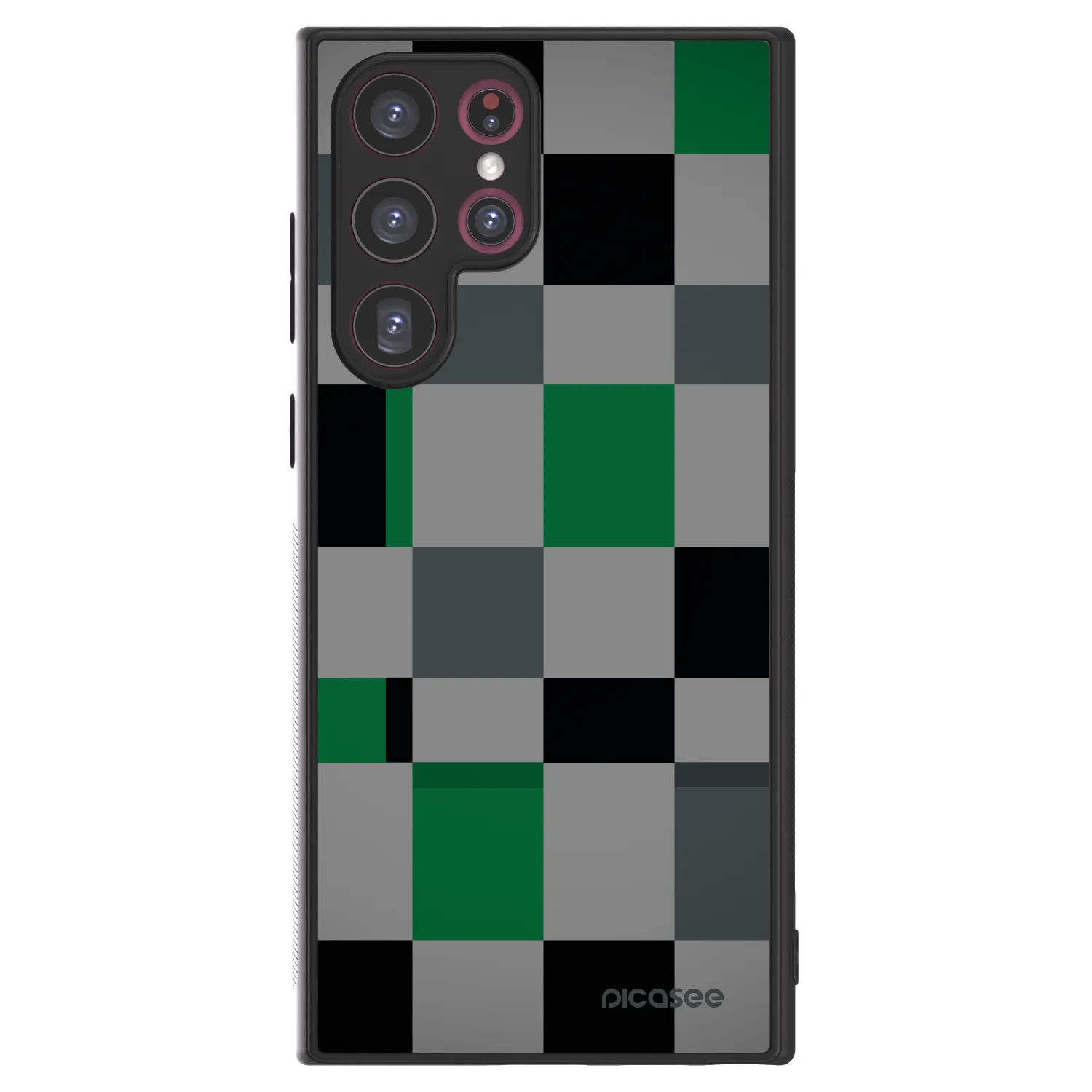 Picasee ULTIMATE CASE PowerShare für Samsung Galaxy S22 Ultra 5G - Block Grid