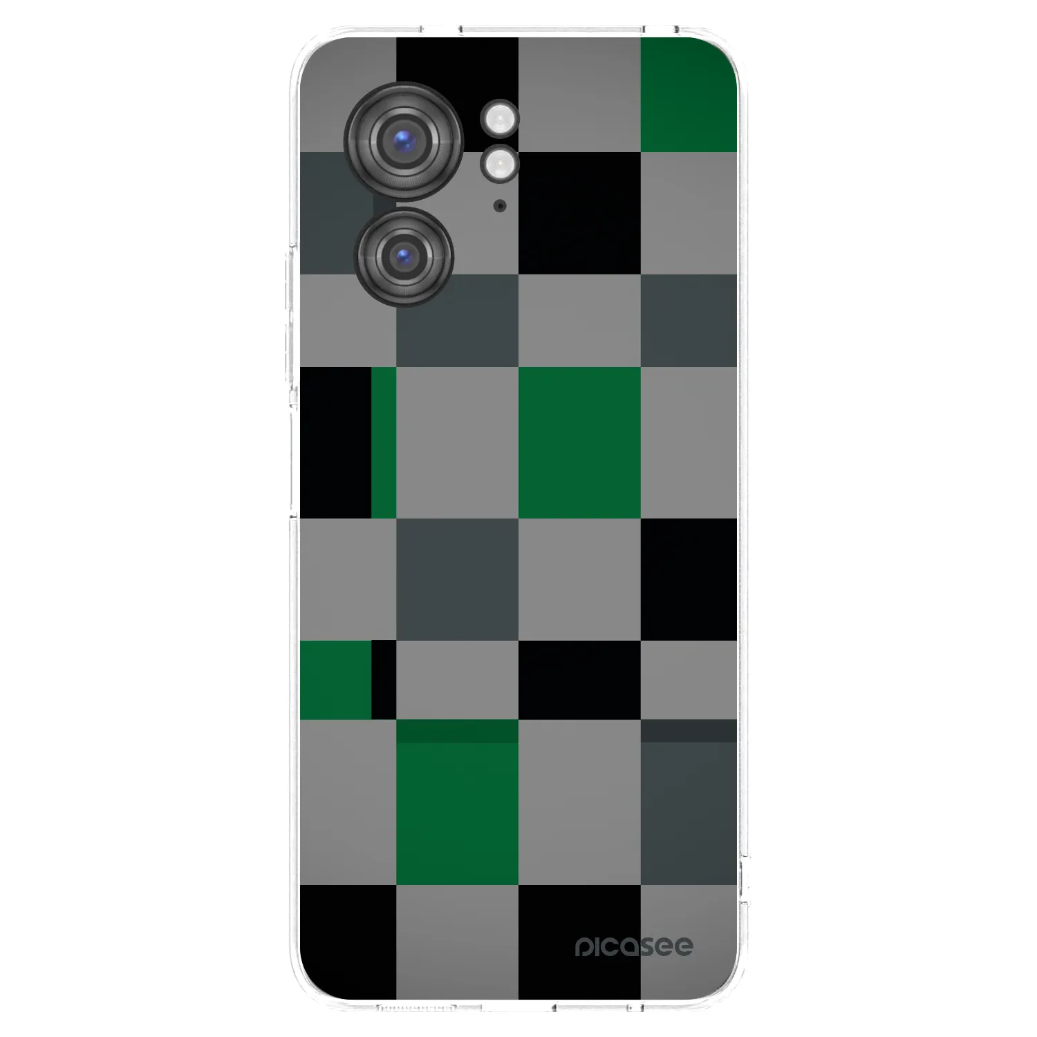 Picasee Motorola Edge 40 Hülle - Transparentes Silikon - Block Grid