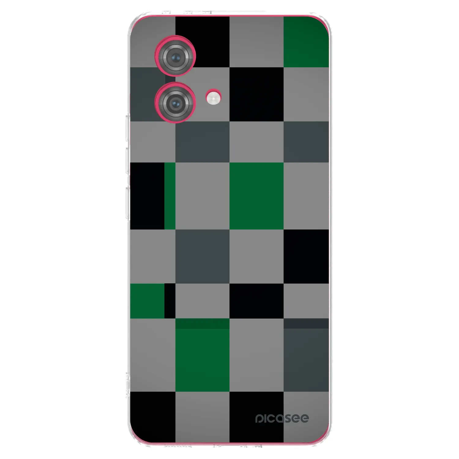 Picasee Motorola Moto G84 5G Hülle - Transparentes Silikon - Block Grid