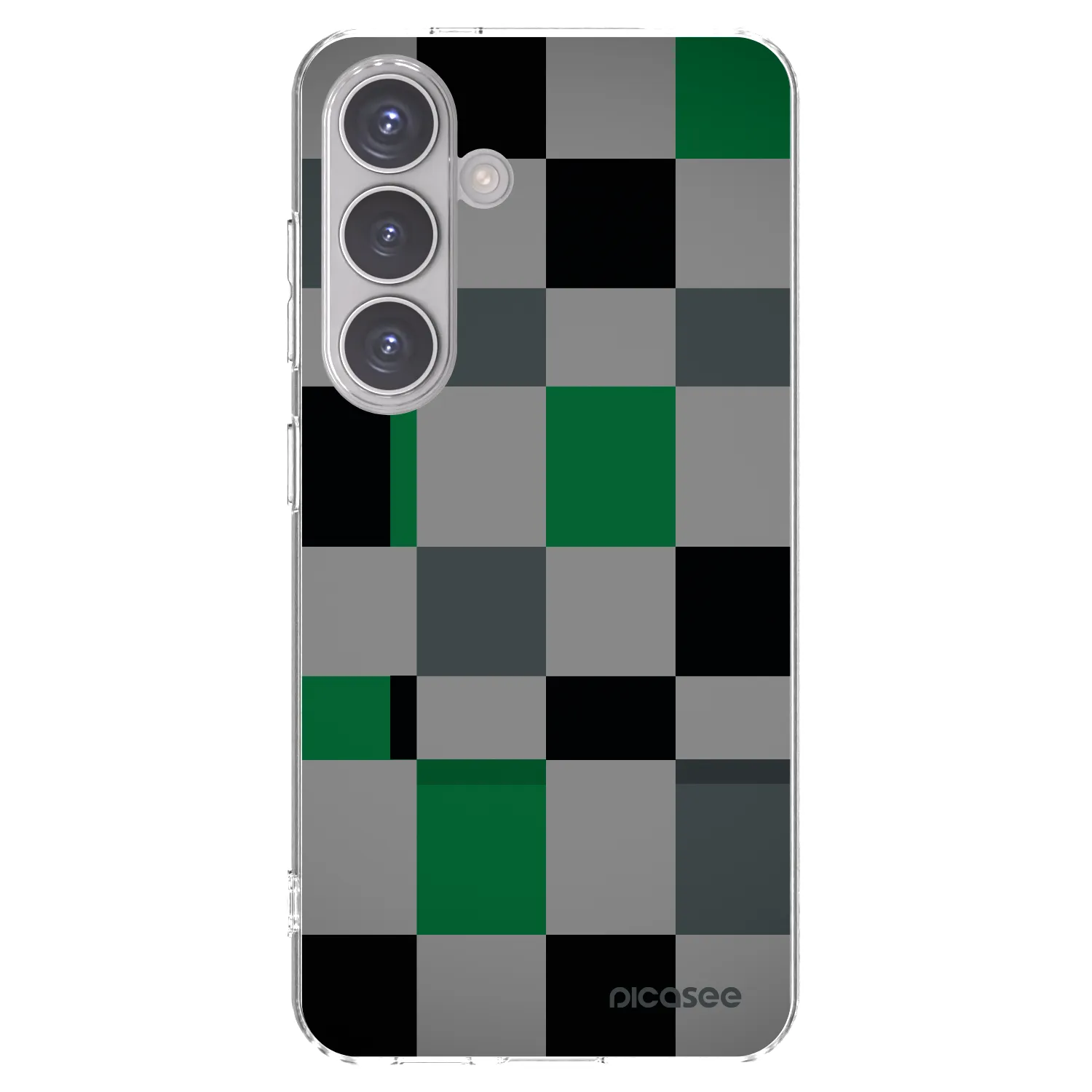 Picasee Samsung Galaxy S24 S921B 5G Hülle - Transparentes Silikon - Block Grid