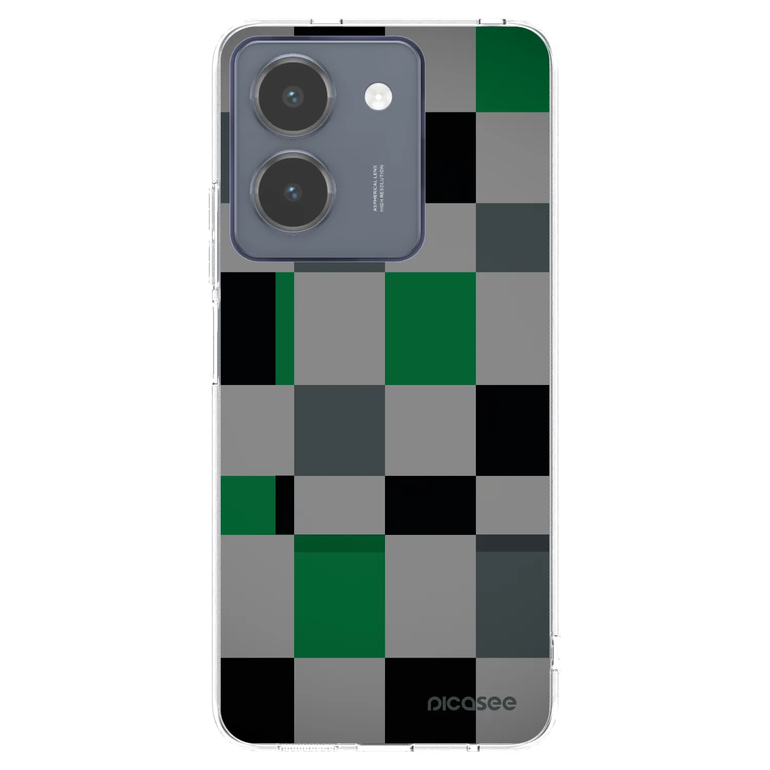 Picasee Vivo Y36 4G Hülle - Transparentes Silikon - Block Grid