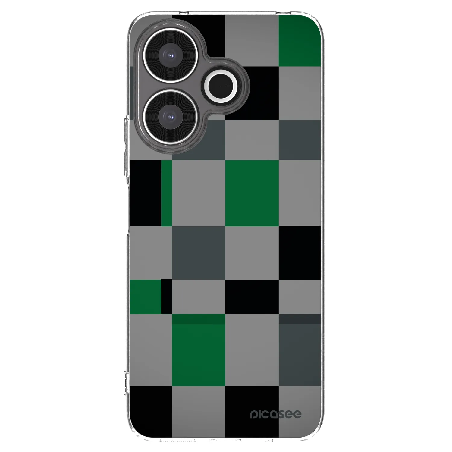 Picasee Xiaomi Redmi 13 4G Hülle - Transparentes Silikon - Block Grid