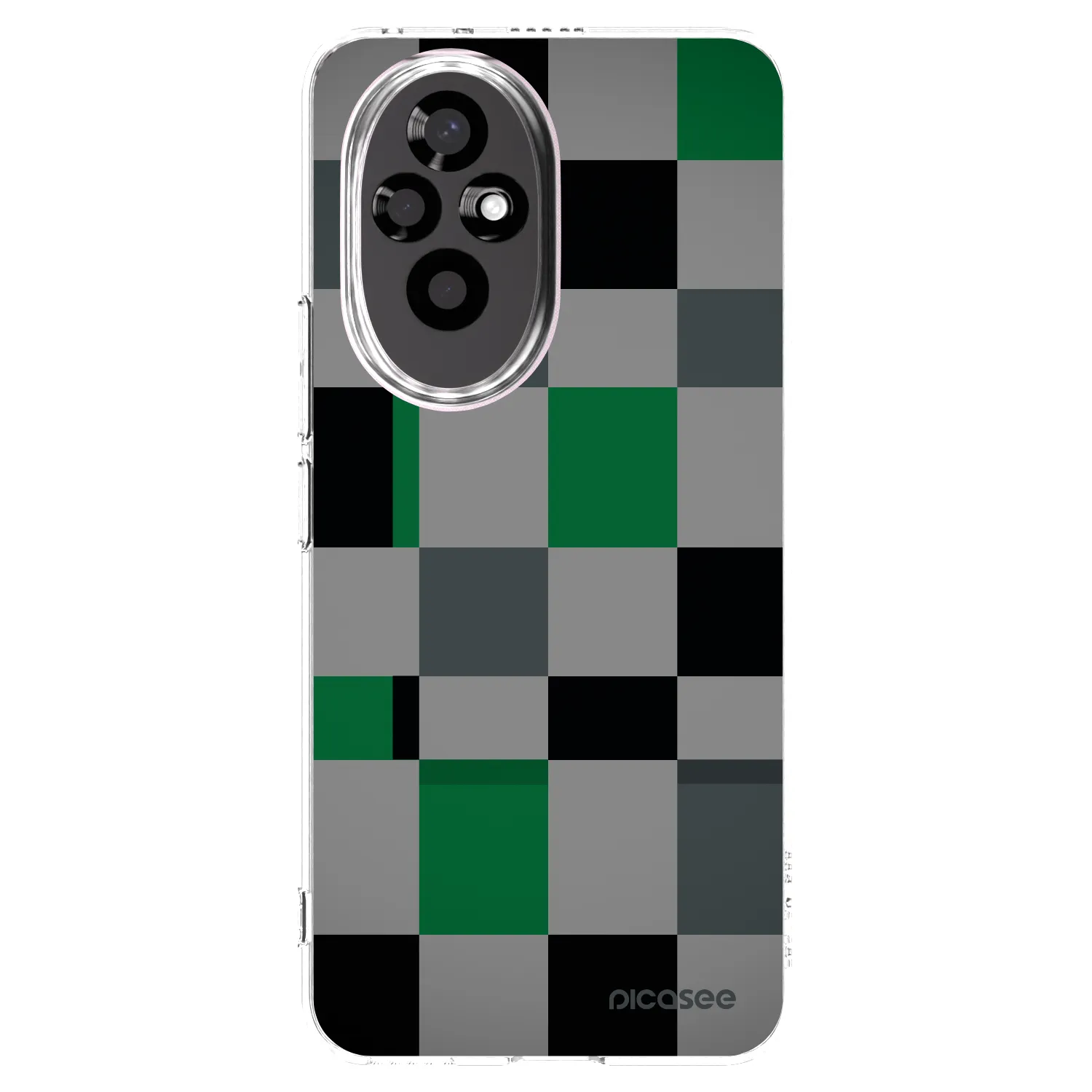 Picasee Honor 200 5G Hülle - Transparentes Silikon - Block Grid