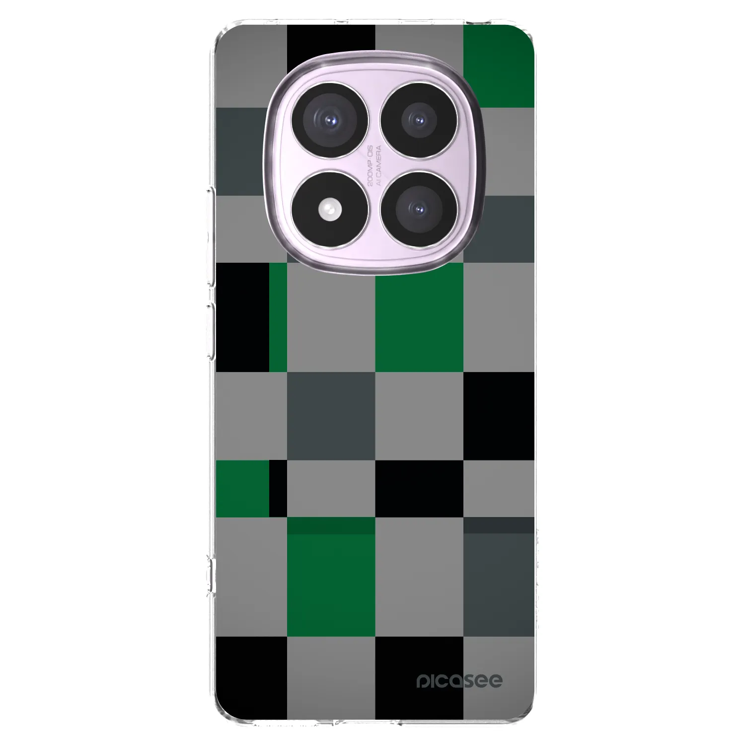 Picasee Xiaomi Redmi Note 14 Pro 5G Hülle - Transparentes Silikon - Block Grid
