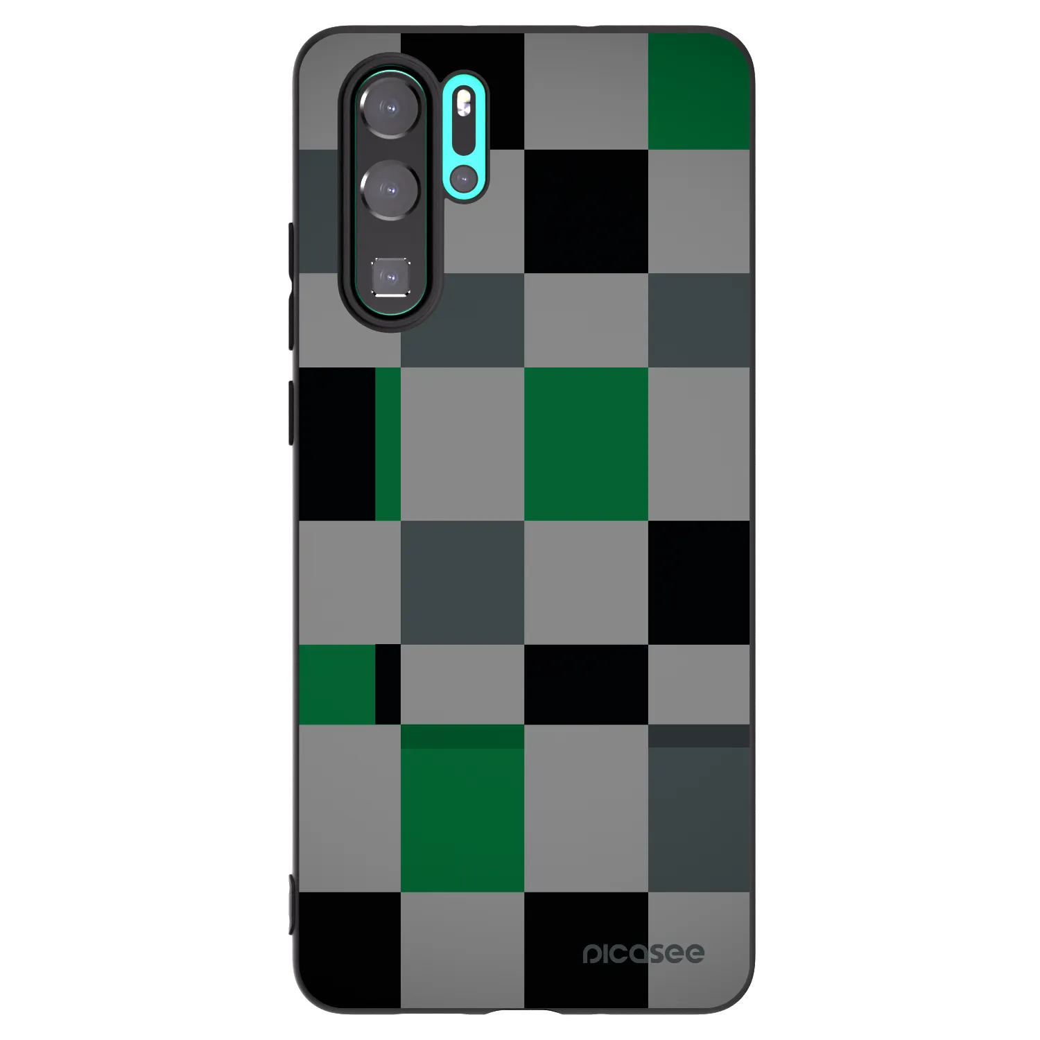 Picasee Huawei P30 Pro Hülle - Schwarzes Silikon - Block Grid