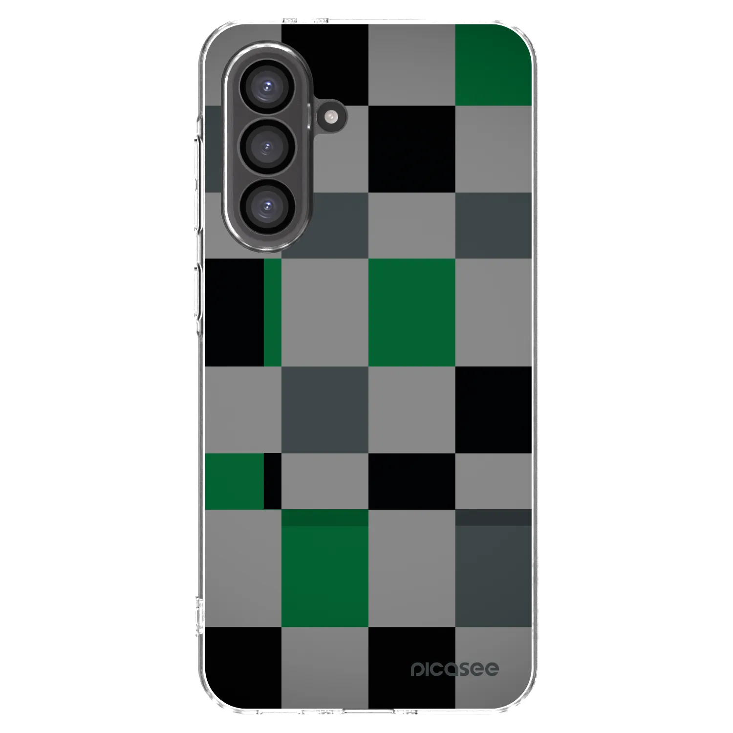 Picasee Samsung Galaxy A56 5G A566B Hülle - Transparentes Silikon - Block Grid