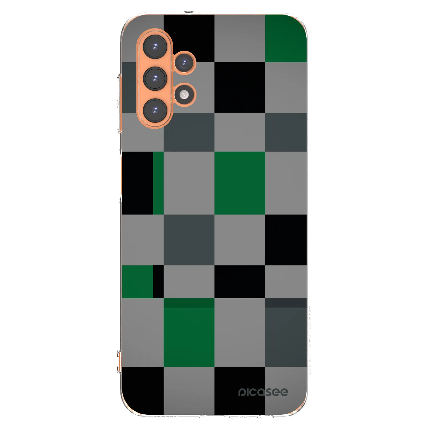 Picasee Samsung Galaxy A13 5G Hülle - Transparentes Silikon - Block Grid