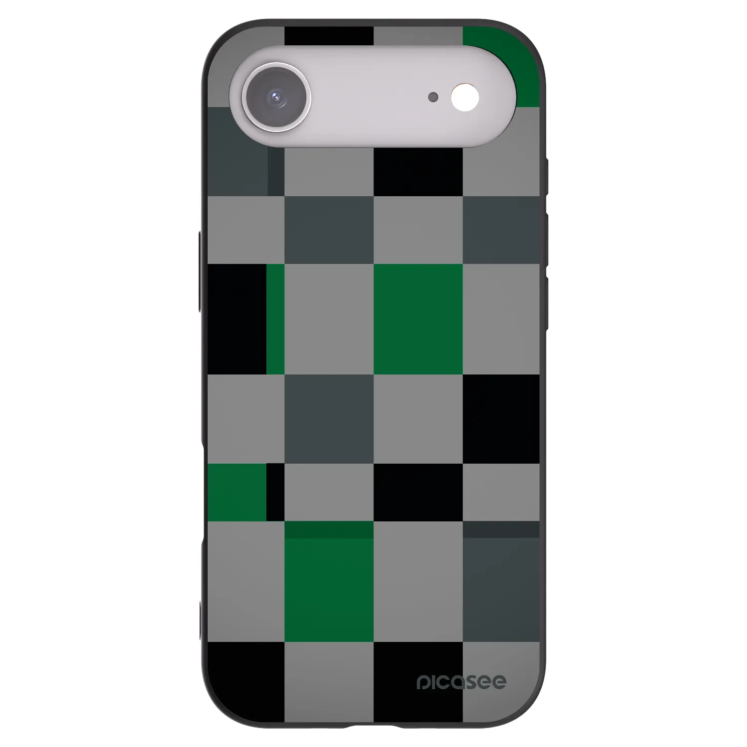 Picasee Apple iPhone Air Hülle - Schwarzes Silikon - Block Grid